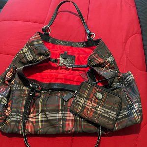 Red/Black Coach Tote & wallet